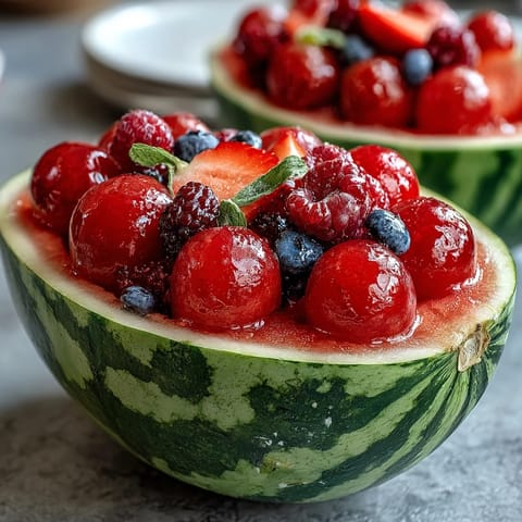 Watermelon Carving with Berries #107