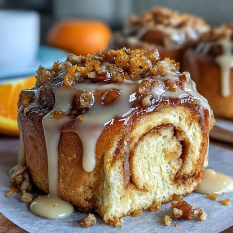 Easy orange rolls with bright citrus flavor, soft and tender, topped with a zesty orange glaze.  