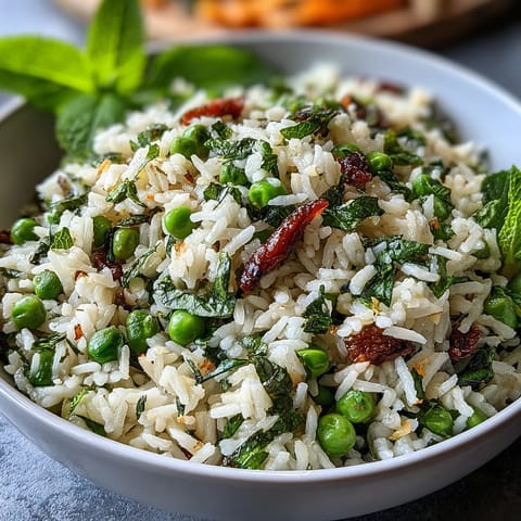 Spring Pea Mint Rice Pilaf