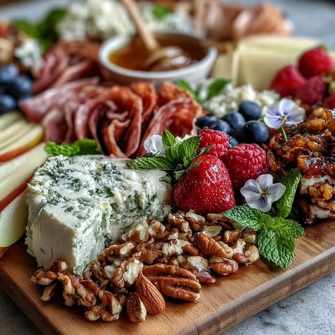 Spring Charcuterie Edible Flowers Fruits