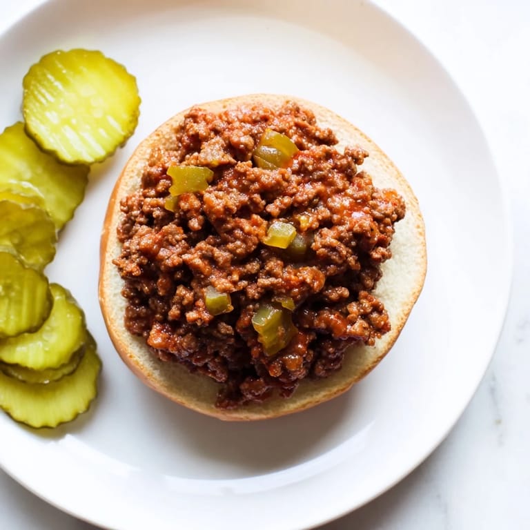 Family-style platter of homemade Sloppy Joes with extra sauce, ready for a weeknight dinner.