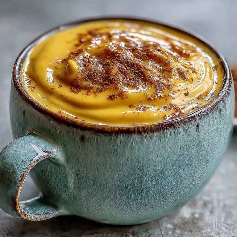Warm Turmeric and Ginger Golden Milk served beside honey, fresh ginger, and cinnamon on a wooden table.