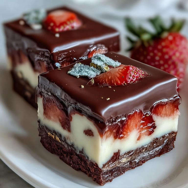 No-bake Viral Dubai Chocolate Strawberry Bark featuring swirls of dark and white chocolate topped with fresh strawberries and rose petals.