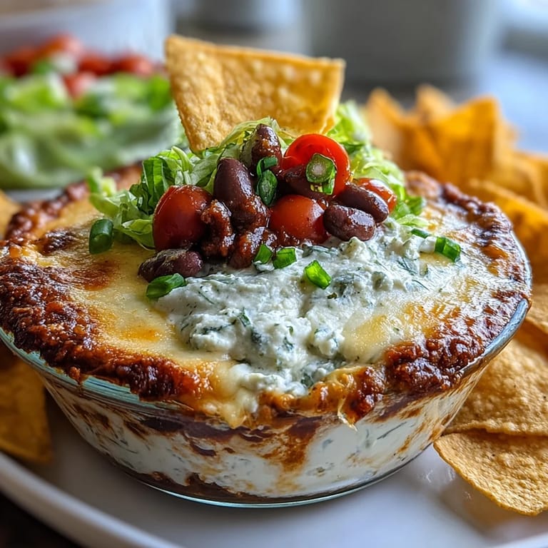 Festive Easy Taco Dip Cups with colorful layers of beans, seasoned cream cheese, veggies, and cheddar cheese for a party favorite.  
