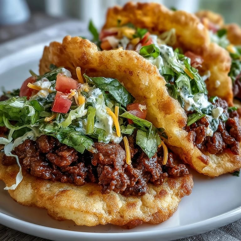 Delightful cloud bread tacos piled high with seasoned beef and fresh fixings.
